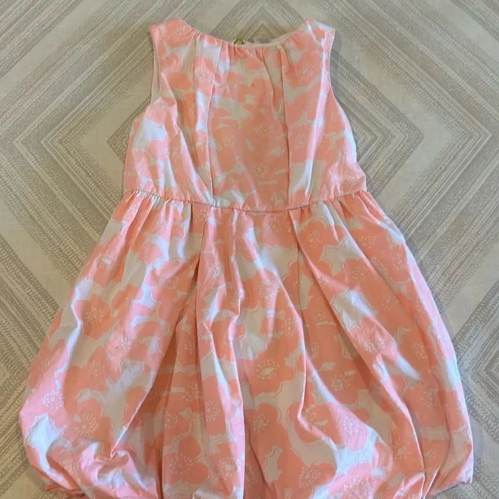 Crewcuts Girls White with Pink Flowers Balloons Skirt Dress